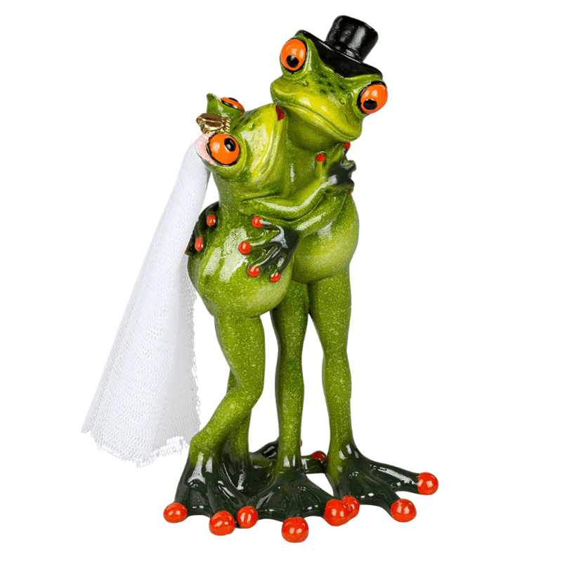 Bild von Dekofigur Frosch Brautpaar