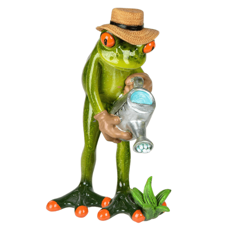 Bild von Dekofigur Frosch Gärtner mit Gießkanne