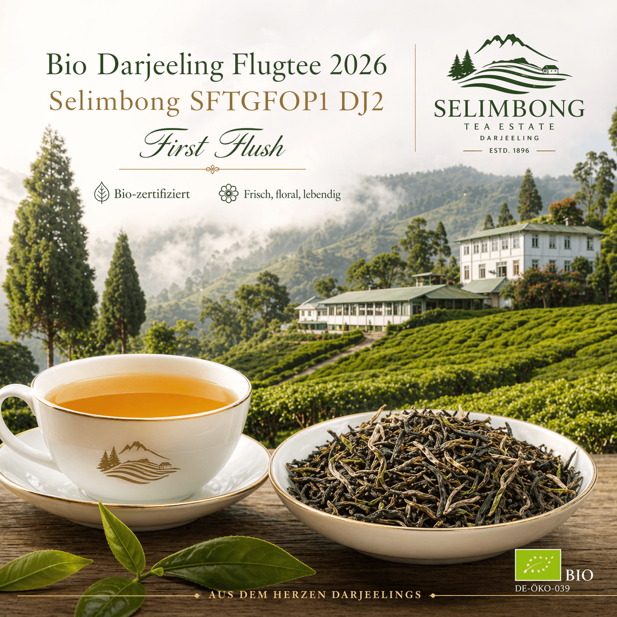 Bio Darjeeling Flugtee 2026 Selimbong SFTGFOP1 DJ2 First Flush