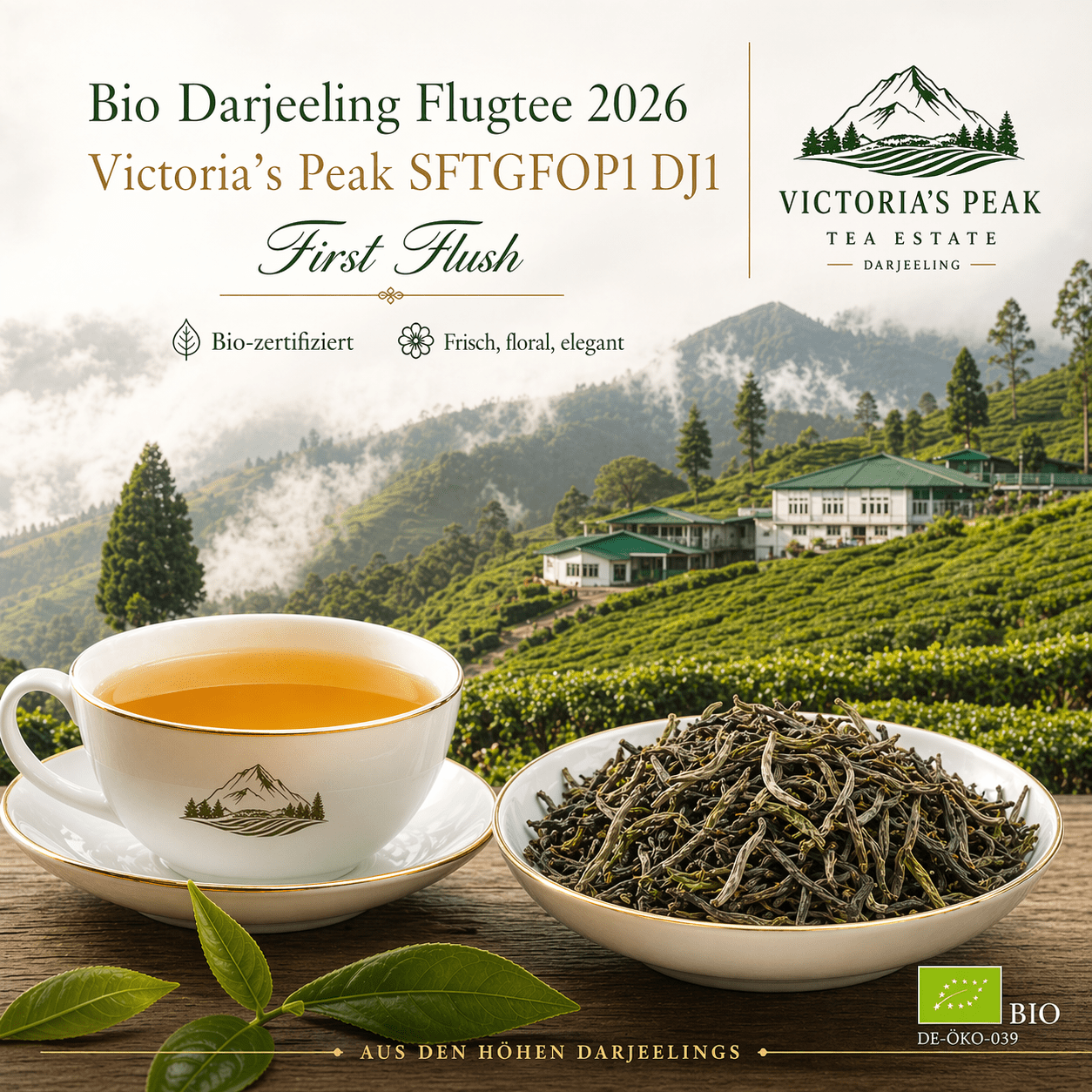 Bio Darjeeling Flugtee 2026 Victoria’s Peak SFTGFOP1 DJ1 First Flush