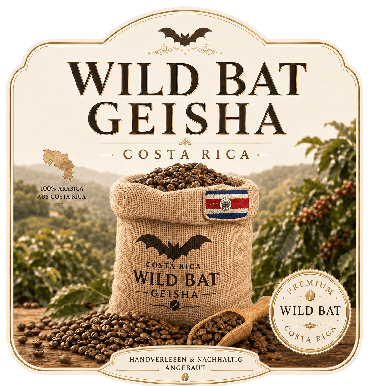 Costa Rica Wild Bat Geisha Kaffee