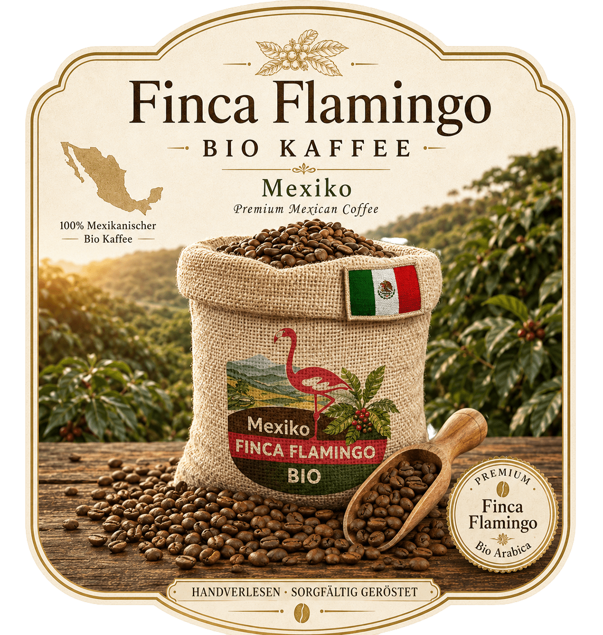 Mexiko Finca Flamingo natürlich